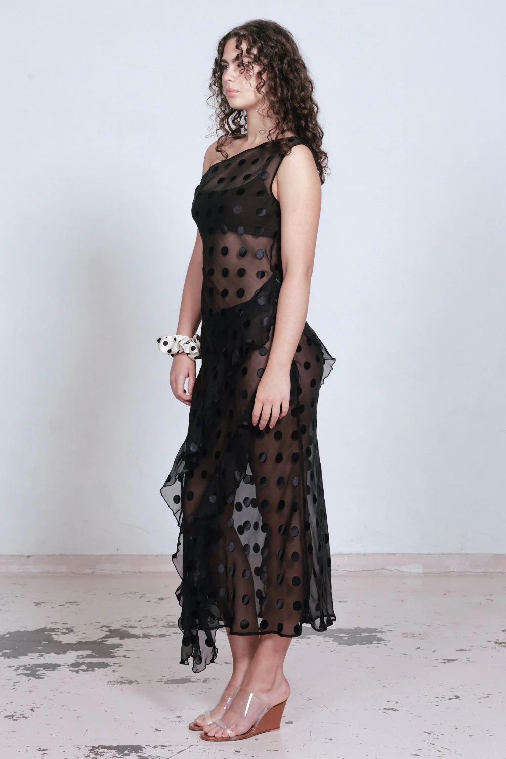 CLARE DRESS | BLACK POLKA DOT - Image 3