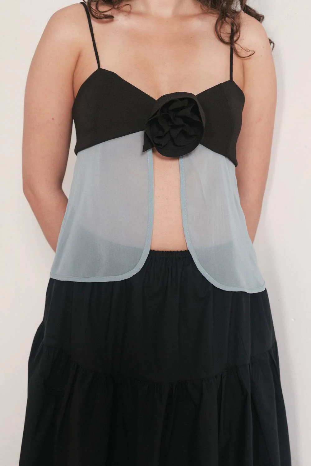 ROSETTE SINGLET | CHOCOLATE AND BLUE - Image 3