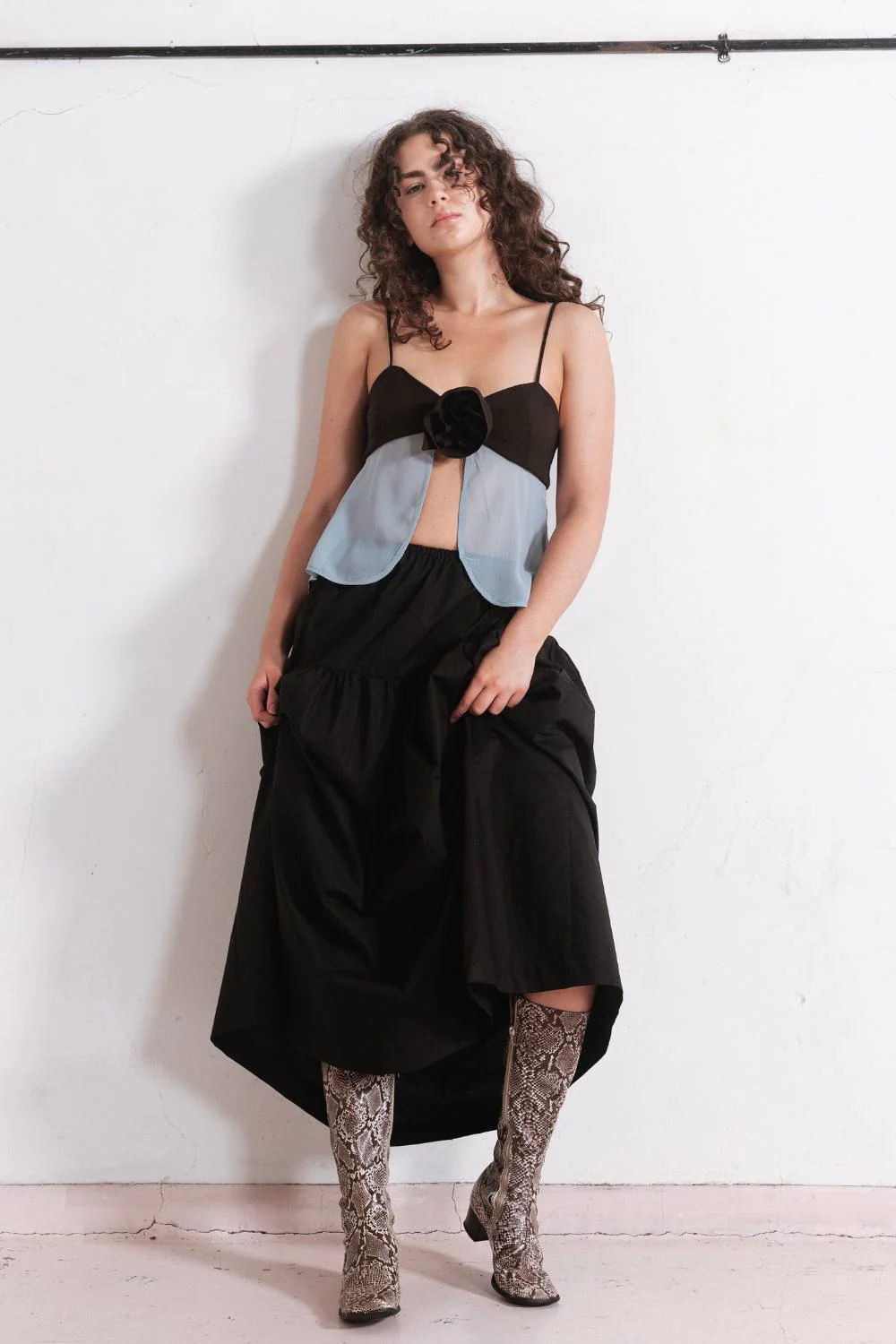 ROSETTE SINGLET | CHOCOLATE AND BLUE - Image 4