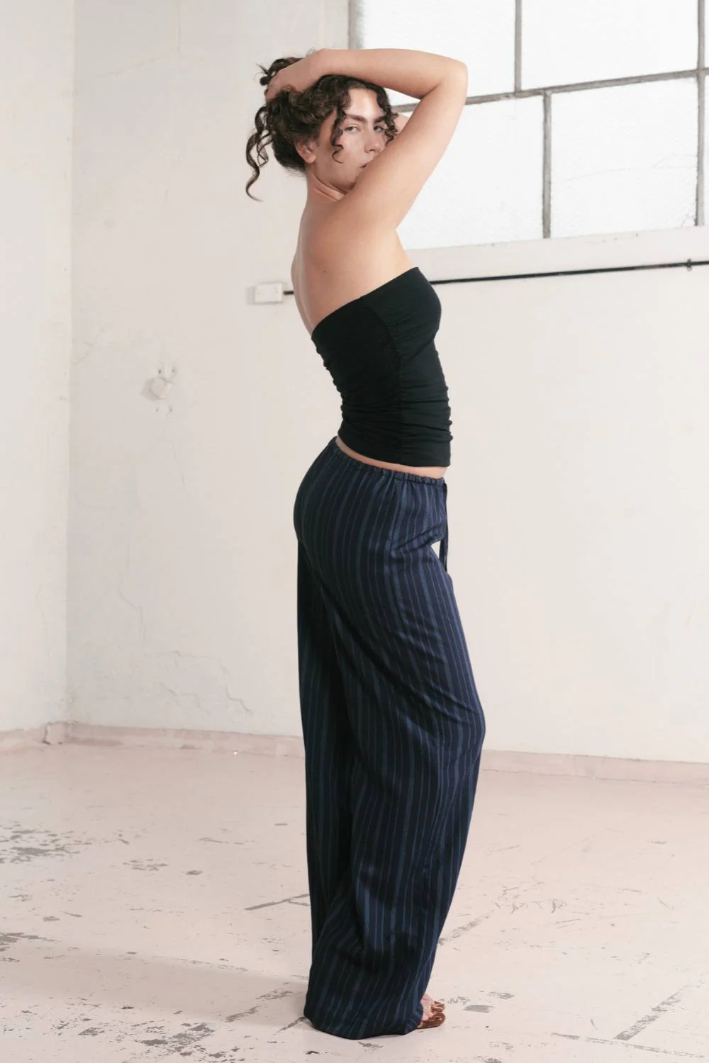 SARAH DRAWSTRING PANT | MIDNIGHT BLUE - Image 3